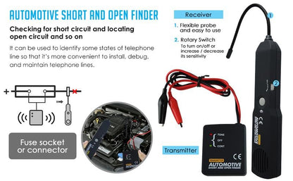 EM415Pro Automotive Electrical Open&Short Finder Circuit Tester,Tone Generator Cable Wire Breaker Fault Finder