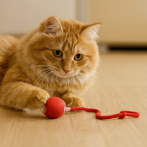 Interactive Play Ball With Tail For Cats